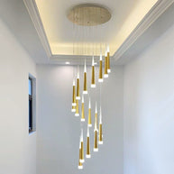 Cone Tubes Staircase Chandelier-MinimalisticDecor.com
