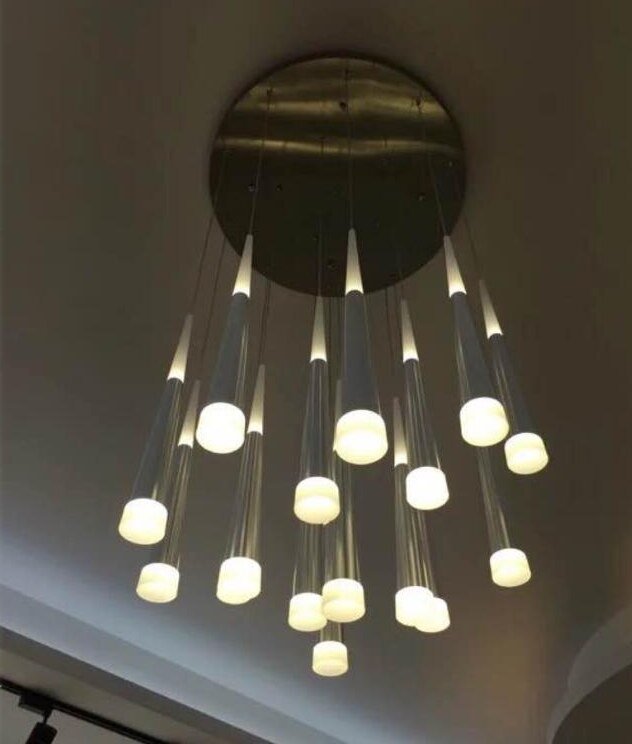 Cone Tubes Staircase Chandelier-MinimalisticDecor.com