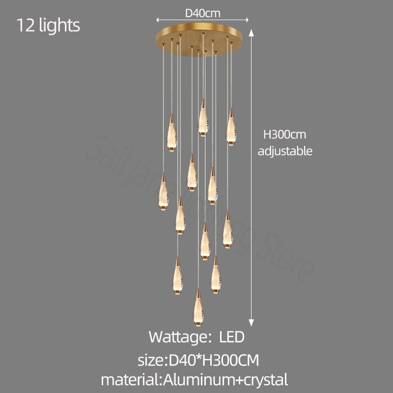 Cones Staircase Chandelier: Exquisite Lighting Solution-MinimalisticDecor.com
