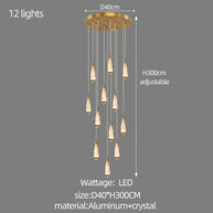 Cones Staircase Chandelier: Exquisite Lighting Solution-MinimalisticDecor.com
