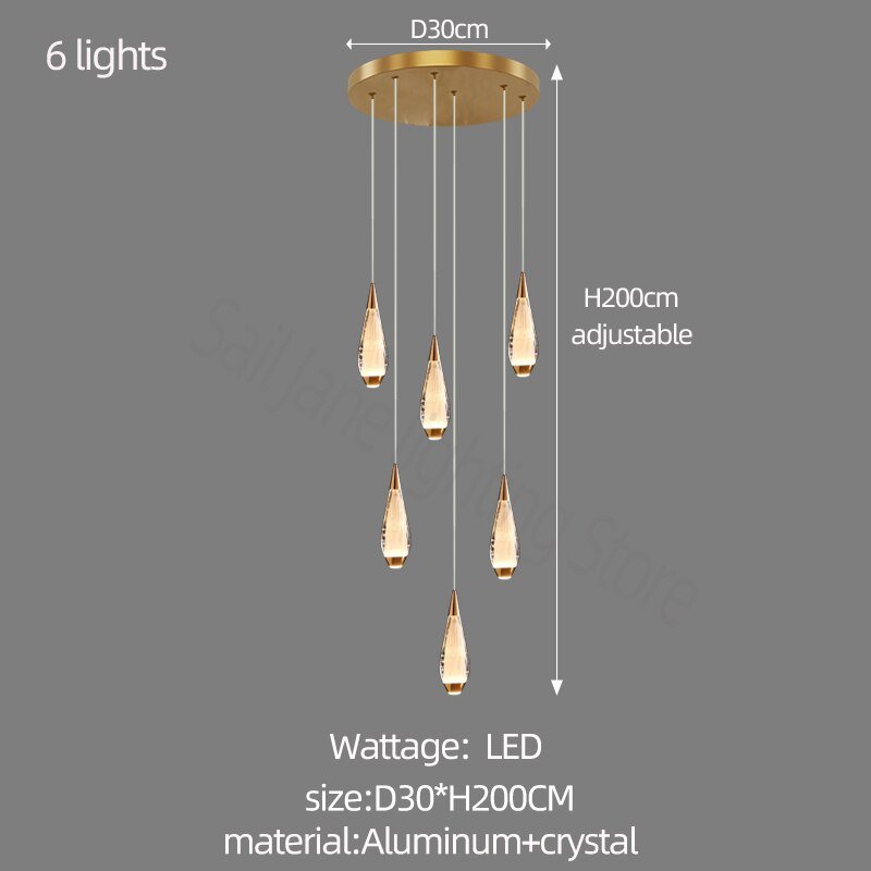 Cones Staircase Chandelier: Exquisite Lighting Solution-MinimalisticDecor.com