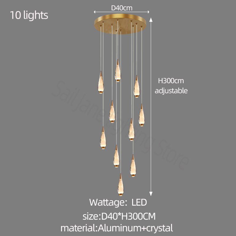 Cones Staircase Chandelier: Exquisite Lighting Solution-MinimalisticDecor.com
