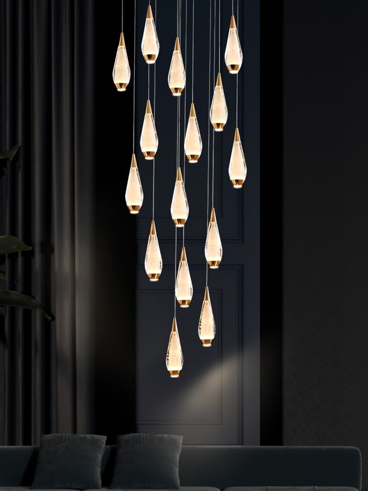 Cones Staircase Chandelier: Exquisite Lighting Solution-MinimalisticDecor.com