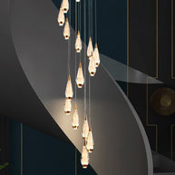 Cones Staircase Chandelier: Exquisite Lighting Solution-MinimalisticDecor.com