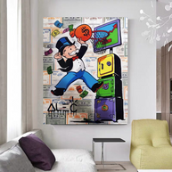 Control Your Finances with Mr Monopoly Canvas Wall Art-MinimalisticDecor.com