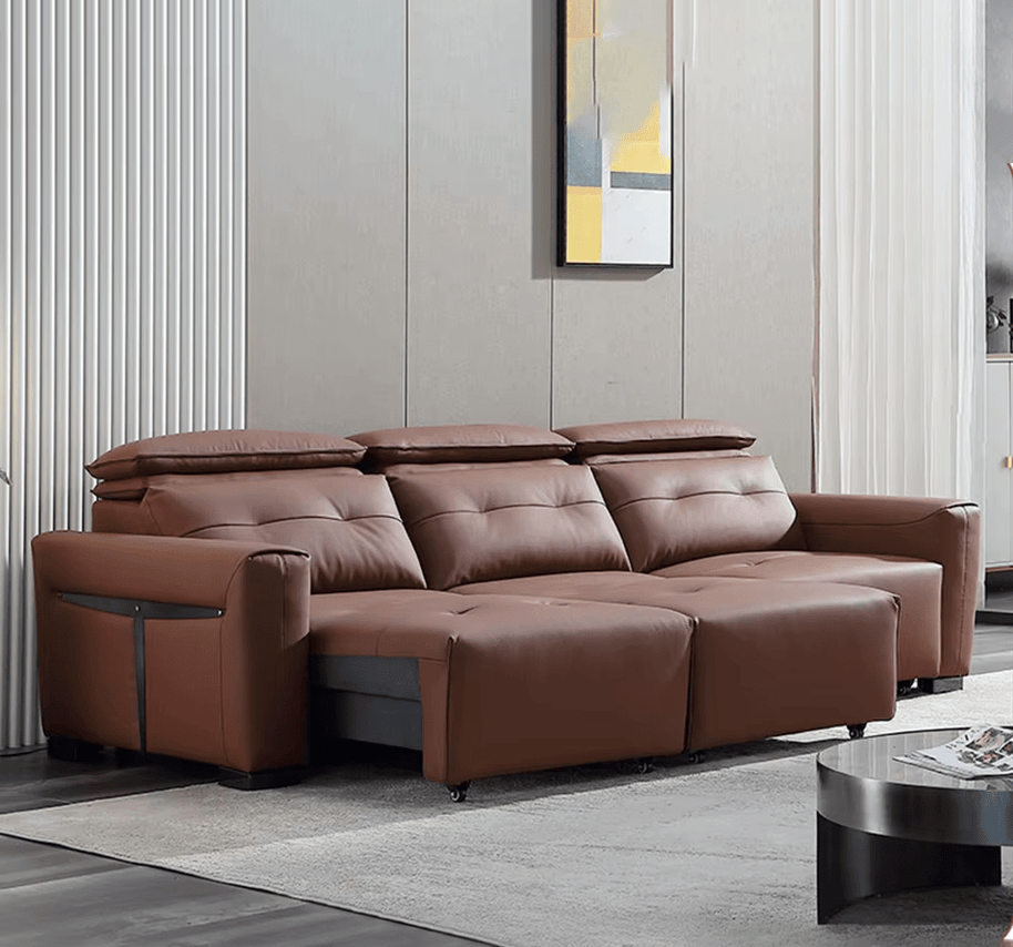 Convertible Sofa Bed - Multifunctional Leather Sofa Set-MinimalisticDecor.com