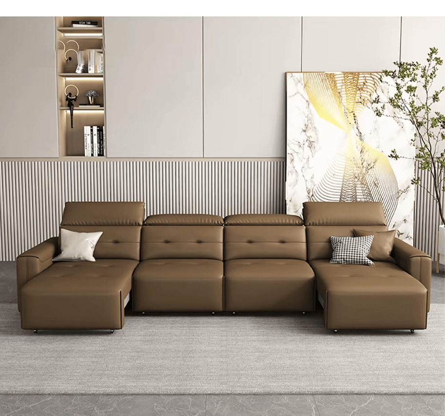 Convertible Sofa Bed - Multifunctional Leather Sofa Set-MinimalisticDecor.com