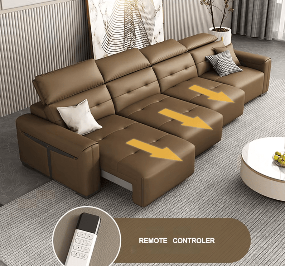 Convertible Sofa Bed - Multifunctional Leather Sofa Set-MinimalisticDecor.com