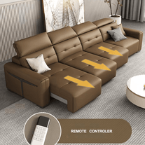 Convertible Sofa Bed - Multifunctional Leather Sofa Set-MinimalisticDecor.com