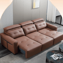 Convertible Sofa Bed - Multifunctional Leather Sofa Set-MinimalisticDecor.com