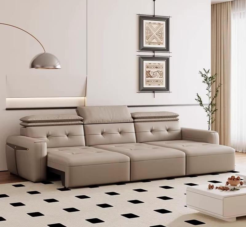 Convertible Sofa Bed - Multifunctional Leather Sofa Set-MinimalisticDecor.com