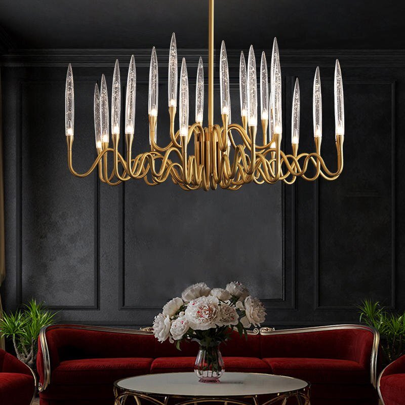 Copper Candles Chandelier: Elegant Lighting Solution-MinimalisticDecor.com