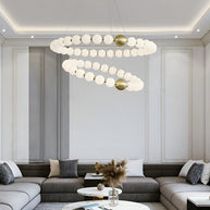 Copper Molecular Balls Chandelier for Living Room-MinimalisticDecor.com