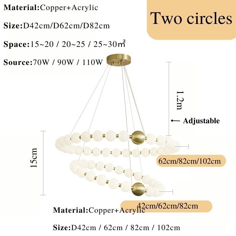 Copper Molecular Balls Chandelier for Living Room-MinimalisticDecor.com