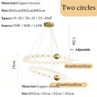 Copper Molecular Balls Chandelier for Living Room-MinimalisticDecor.com