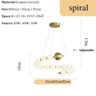 Copper Molecular Balls Chandelier for Living Room-MinimalisticDecor.com