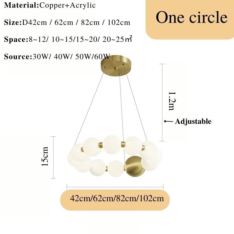 Copper Molecular Balls Chandelier for Living Room-MinimalisticDecor.com