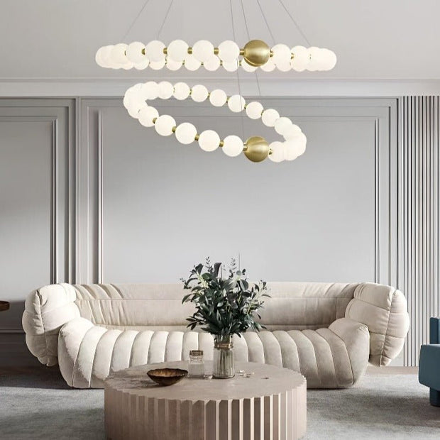 Copper Molecular Balls Chandelier for Living Room-MinimalisticDecor.com