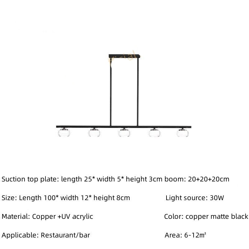 Copper Strip Creative Bar Hanging light-MinimalisticDecor.com