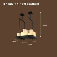 Country-Style Rustic Frame Chandelier – Light LED Fixture-MinimalisticDecor.com