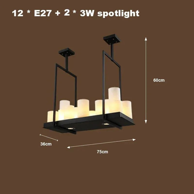 Country-Style Rustic Frame Chandelier – Light LED Fixture-MinimalisticDecor.com