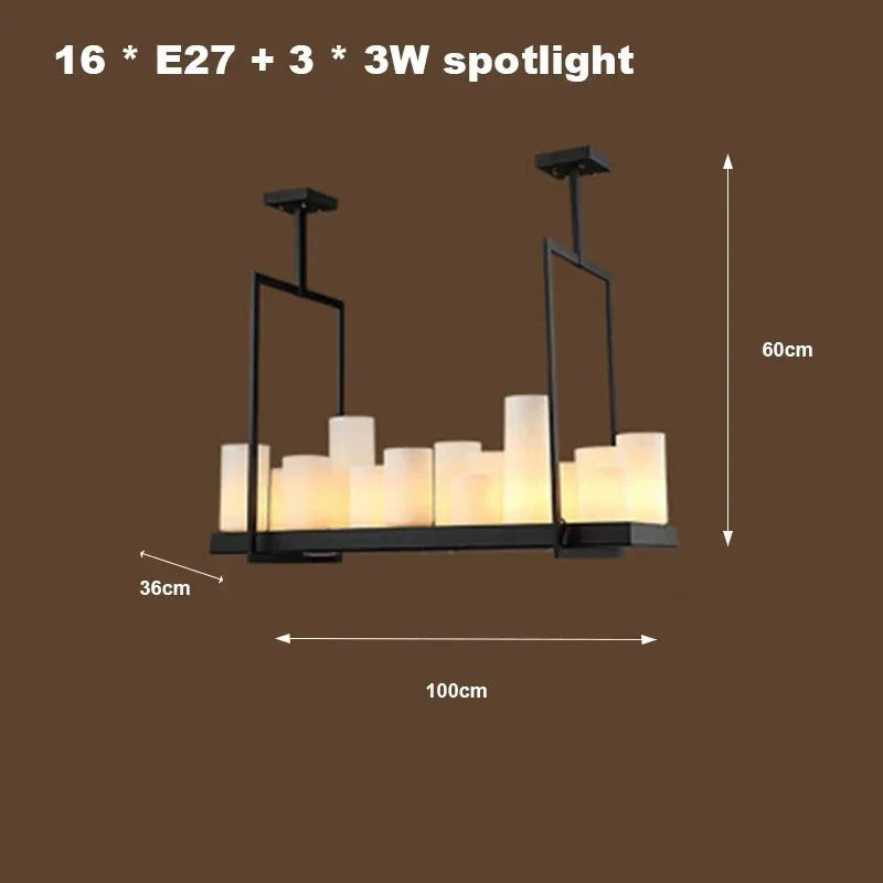 Country-Style Rustic Frame Chandelier – Light LED Fixture-MinimalisticDecor.com