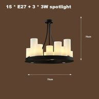Country-Style Rustic Frame Chandelier – Light LED Fixture-MinimalisticDecor.com