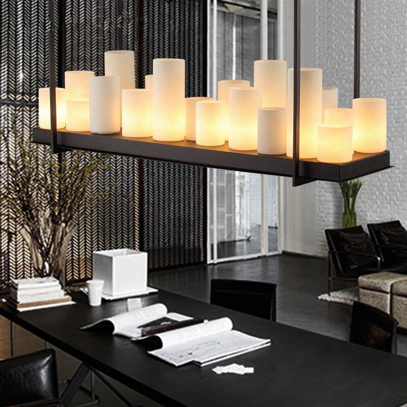 Country-Style Rustic Frame Chandelier – Light LED Fixture-MinimalisticDecor.com