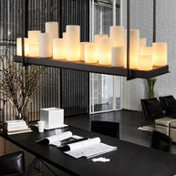 Country-Style Rustic Frame Chandelier – Light LED Fixture-MinimalisticDecor.com