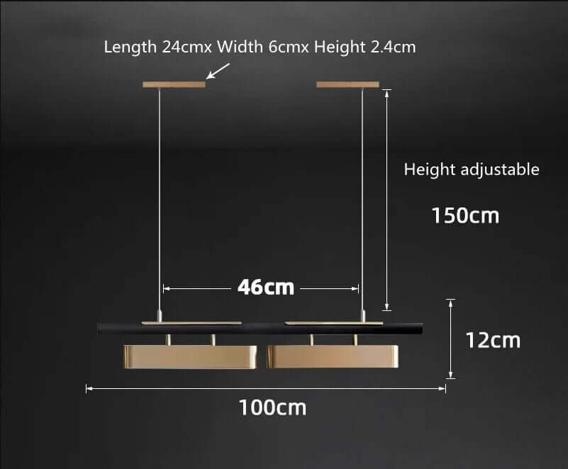 Creative Black Gold Combination Hanging Lamp-MinimalisticDecor.com