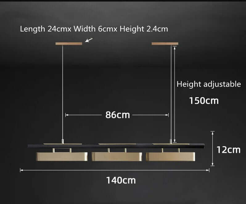 Creative Black Gold Combination Hanging Lamp-MinimalisticDecor.com