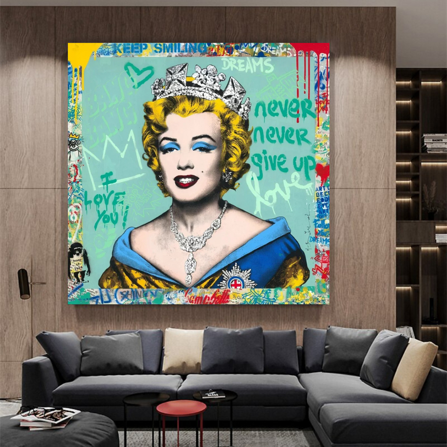Crowned: Marilyn Pop Art - Discover the Iconic Piece-MinimalisticDecor.com