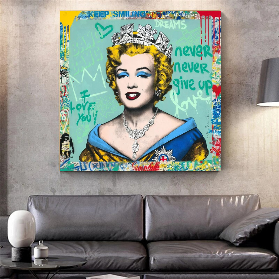 Crowned: Marilyn Pop Art - Discover the Iconic Piece-MinimalisticDecor.com