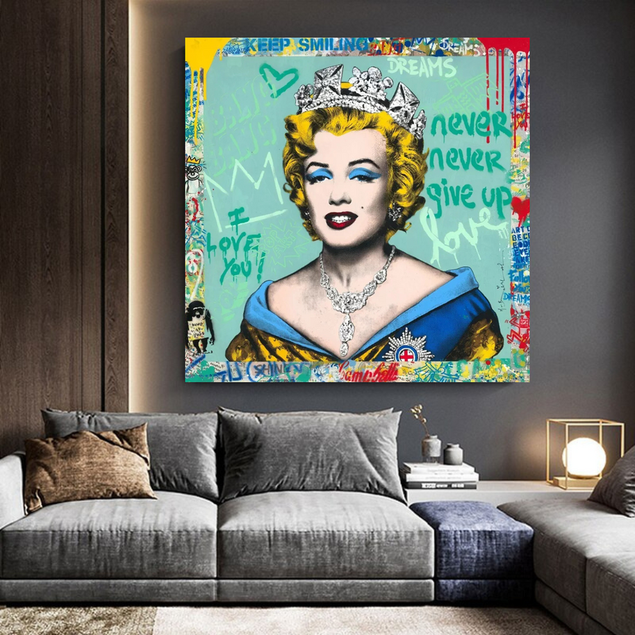 Crowned: Marilyn Pop Art - Discover the Iconic Piece-MinimalisticDecor.com