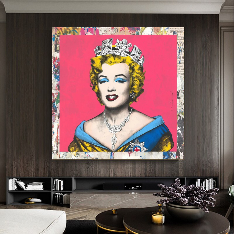 Crowned: Marilyn Pop Art – Perfect Blend of Royalty-MinimalisticDecor.com