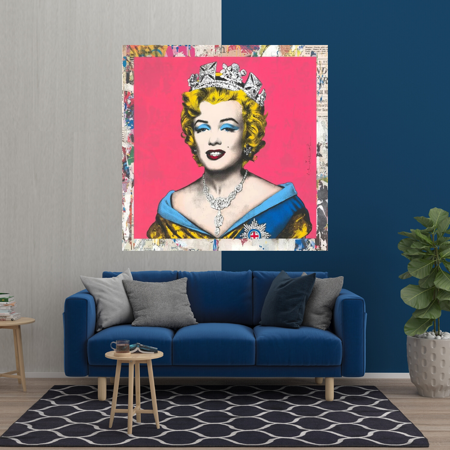 Crowned: Marilyn Pop Art – Perfect Blend of Royalty-MinimalisticDecor.com