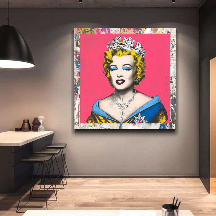 Crowned: Marilyn Pop Art – Perfect Blend of Royalty-MinimalisticDecor.com