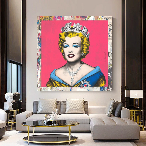 Crowned: Marilyn Pop Art – Perfect Blend of Royalty-MinimalisticDecor.com