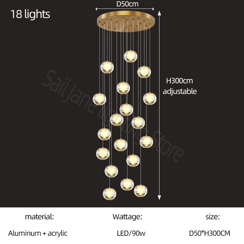 Crystal Ball Staircase Chandelier: Enhancing Your Space-MinimalisticDecor.com