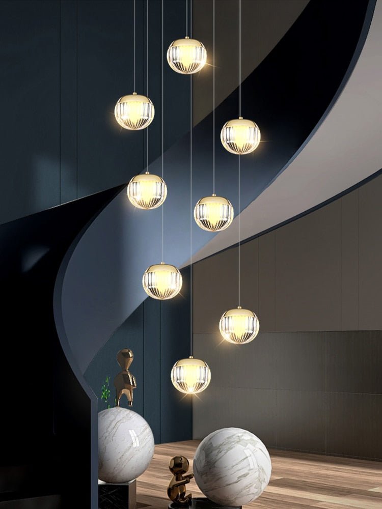 Crystal Ball Staircase Chandelier: Enhancing Your Space-MinimalisticDecor.com