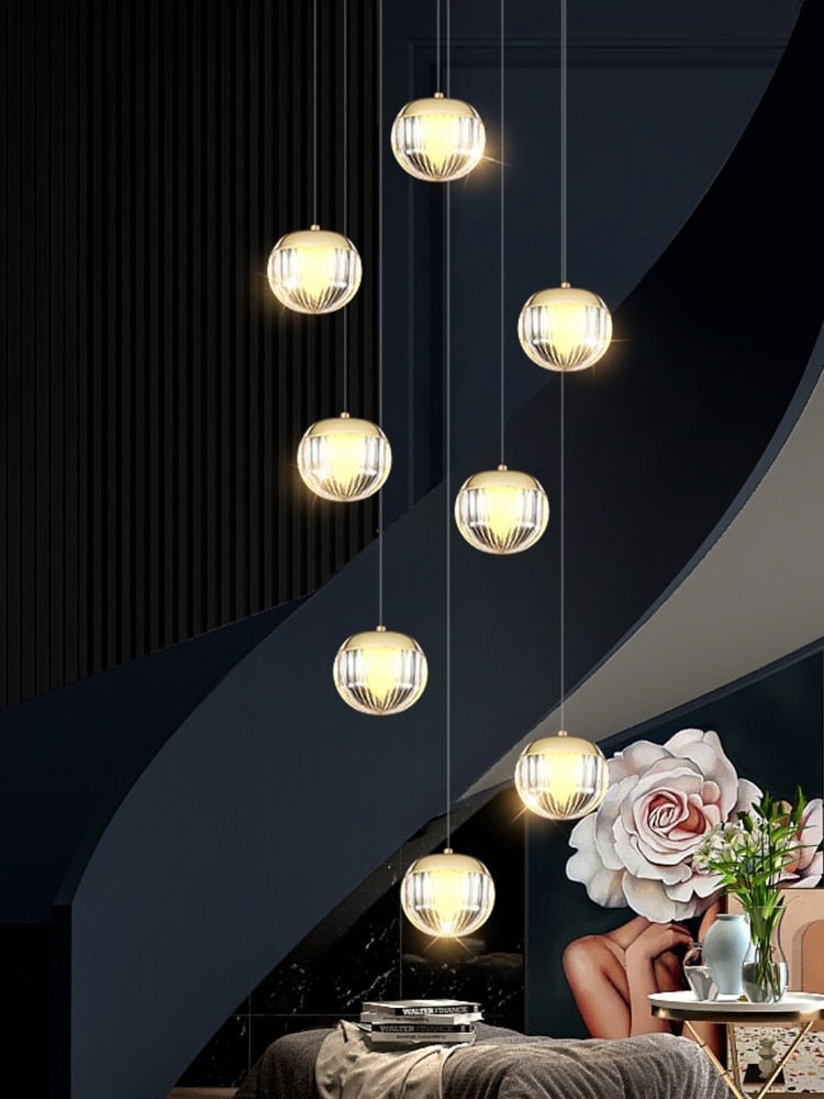 Crystal Ball Staircase Chandelier: Enhancing Your Space-MinimalisticDecor.com