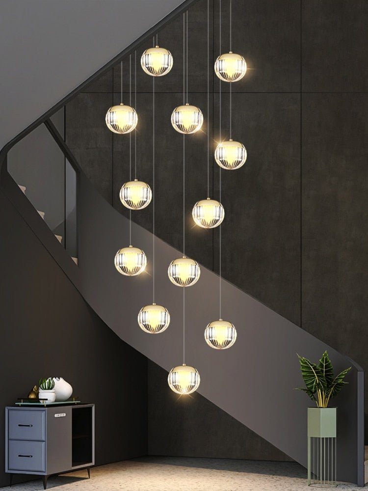 Crystal Ball Staircase Chandelier: Enhancing Your Space-MinimalisticDecor.com