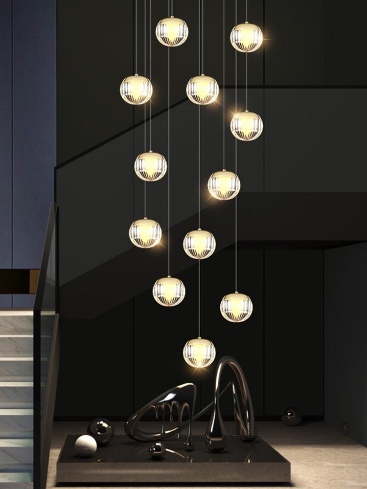 Crystal Ball Staircase Chandelier: Enhancing Your Space-MinimalisticDecor.com