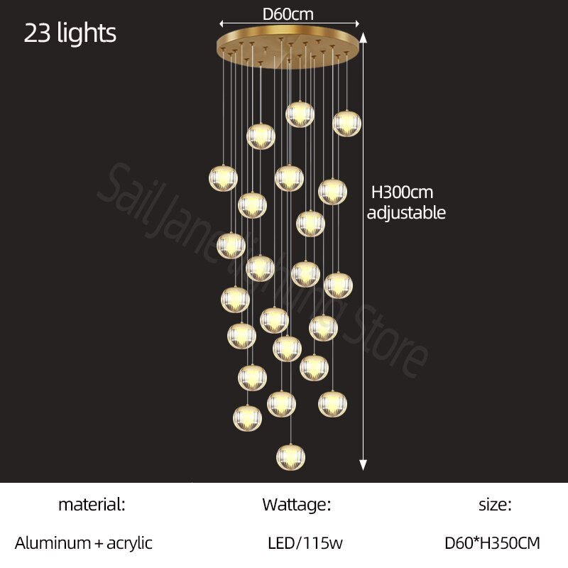 Crystal Ball Staircase Chandelier: Enhancing Your Space-MinimalisticDecor.com
