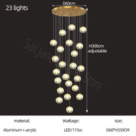 Crystal Ball Staircase Chandelier: Enhancing Your Space-MinimalisticDecor.com