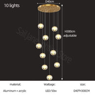 Crystal Ball Staircase Chandelier: Enhancing Your Space-MinimalisticDecor.com