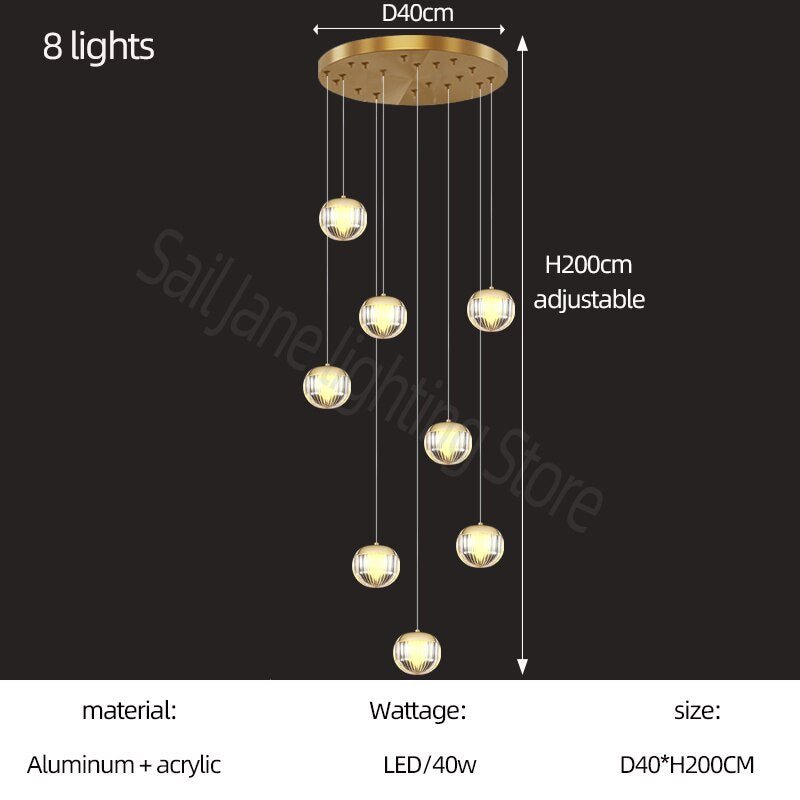 Crystal Ball Staircase Chandelier: Enhancing Your Space-MinimalisticDecor.com