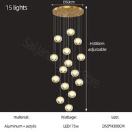 Crystal Ball Staircase Chandelier: Enhancing Your Space-MinimalisticDecor.com