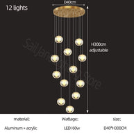 Crystal Ball Staircase Chandelier: Enhancing Your Space-MinimalisticDecor.com