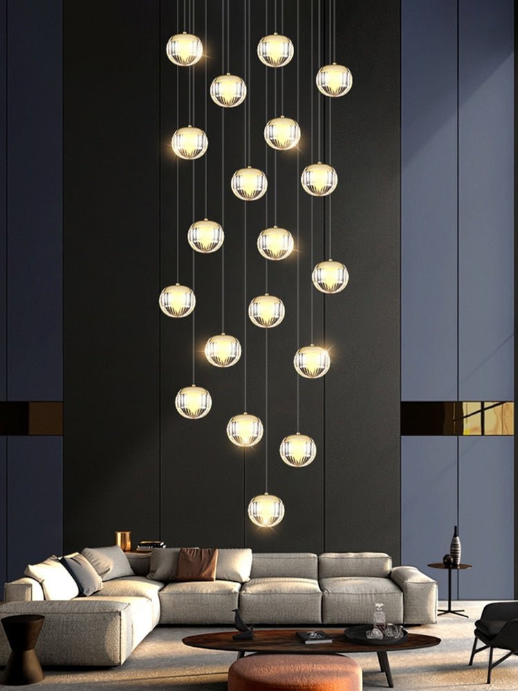 Crystal Ball Staircase Chandelier: Enhancing Your Space-MinimalisticDecor.com